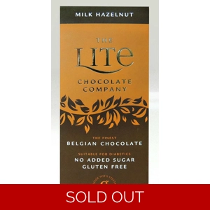 Lite Belgian Milk Hazelnut Chocolate Bar No Added Sugar